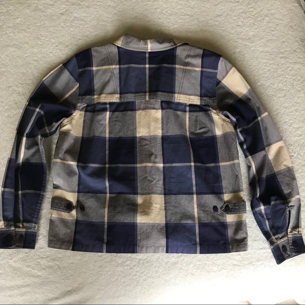 Christopher & Banks Navy/Cream Plaid Button Down - Picture 7 of 8